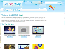 Tablet Screenshot of abckidssongs.com